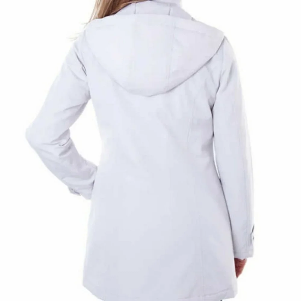 HFX Womens All Weather Hooded Coat--Cement - Picture 3 of 12